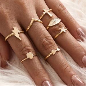 Lightning in a Bottle 7 pc Ring Set